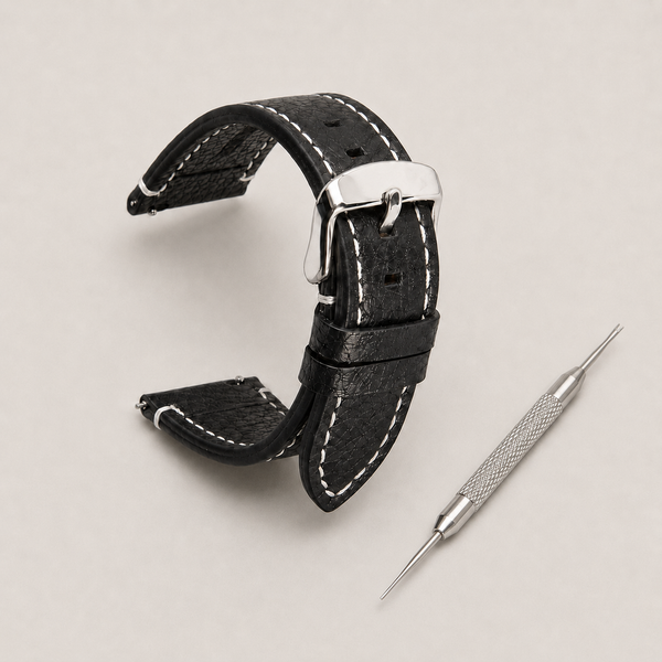 Strap Swap Starter — Leather Strap + Spring Bar Tool